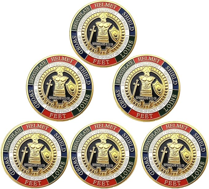 Armor of God Challenge Coin Collector's Medallion (Pack of 6)