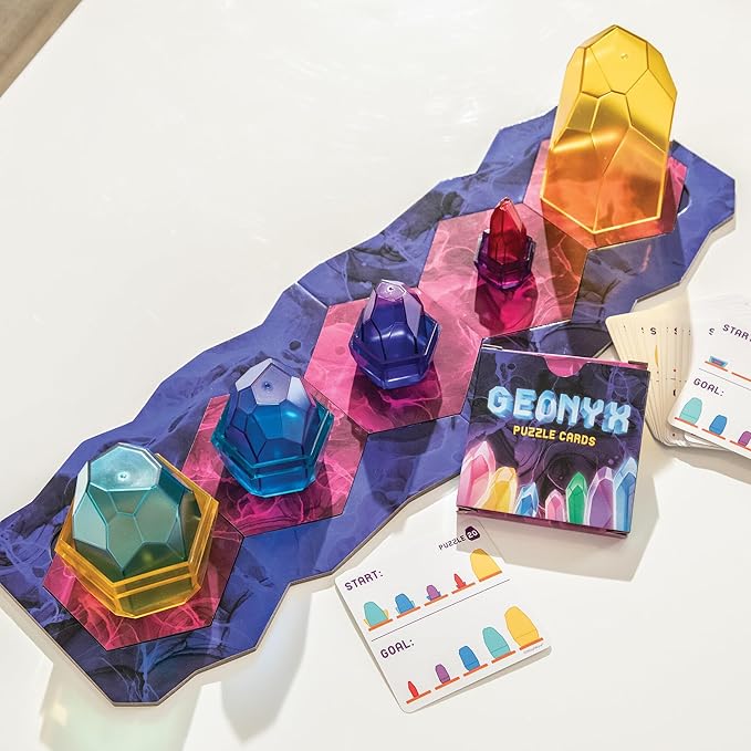 MindWare Geonyx Single-Player Logic Game - Brain Teaser Puzzle Game for Kids and Adults Ages 8 and Up