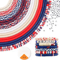 ADIIL 7200pcs Clay Beads Bracelet Making Kit, 6mm Polymer Heishi Beads for Jewelry Making, Friendship Bracelet Kit Birthday Gift for Adults Red Blue White