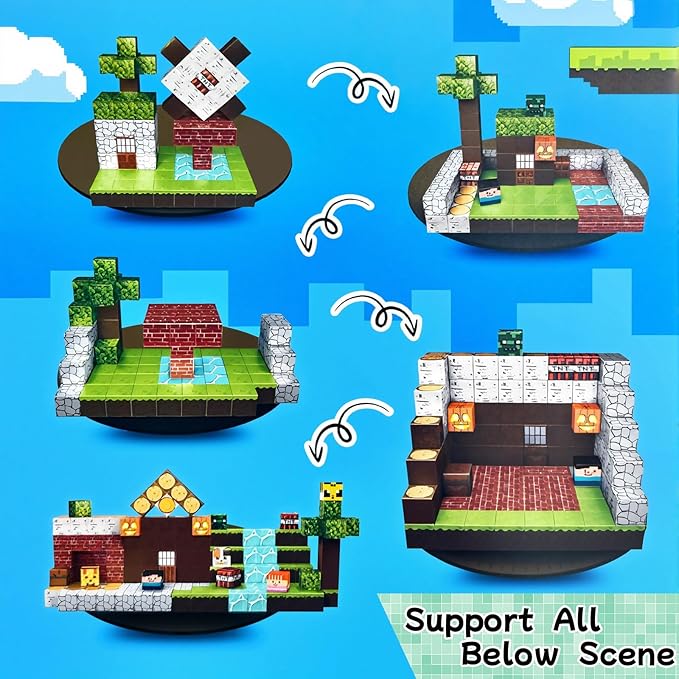 Dyale 150PCS Magnetic Building Blocks,Construction Stacking Toys,Suitable for Ages 6 and Up for Boys Girls
