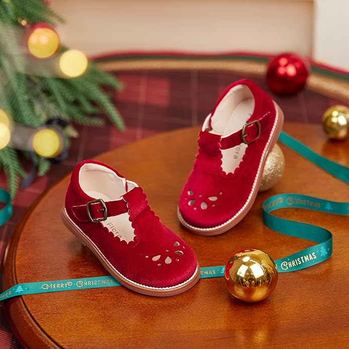 Felix & Flora Toddler Little Girl Mary Jane Dress Shoes - Ballet Flats for Girl Party School Shoes