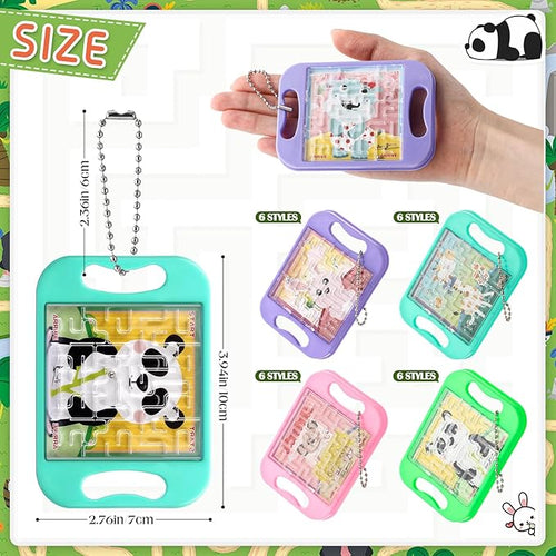 24 Pcs Maze Puzzle Keychain Cubes Bulk Christmas Maze Game Puzzles Keychain Cubes Handheld Brain Teaser Puzzle Party Favors for Kids Students Christmas Stocking Stuffer Gifts