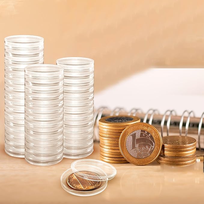 400 pcs x 21mm Coin Capsules Holder Protect Coins Storage Organizer for Coin Collection Supplies - Coin Holders Display Cases for Collectors