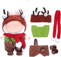 Christmas Clothes for 17cm Doll(No Doll), 5 Piece Set Outfits Clothes Scarf Hat Shoes Accessories for Chrismtas