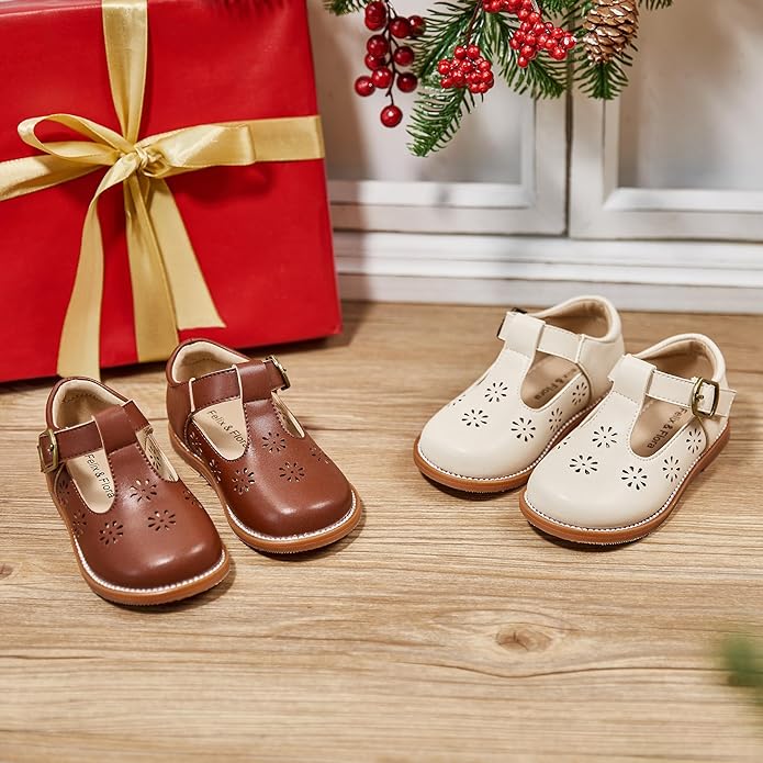 Felix & Flora Toddler Little Girl Mary Jane Dress Shoes - Ballet Flats for Girl Party School Shoes