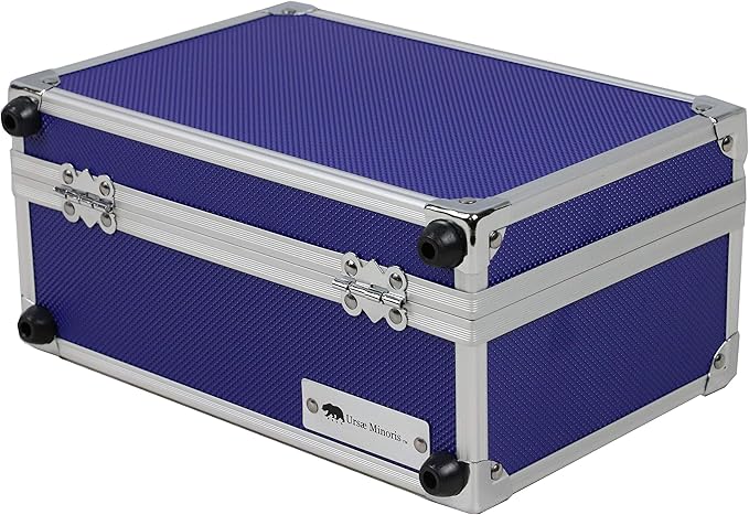 Ursae Minoris Elite Blue Aluminum Box with Handle for 30 Certified or Certified-Style Coin Holders NGC, PCGS, ANACS, Elite, Lighthouse, BCW