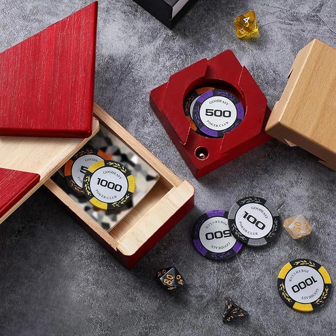 Zhanmai 2 Pack Impossible Puzzle Box Wooden Secret Puzzle Boxes with Drawer Mini 3D Brain Teaser Magic Gift for Adults Teens