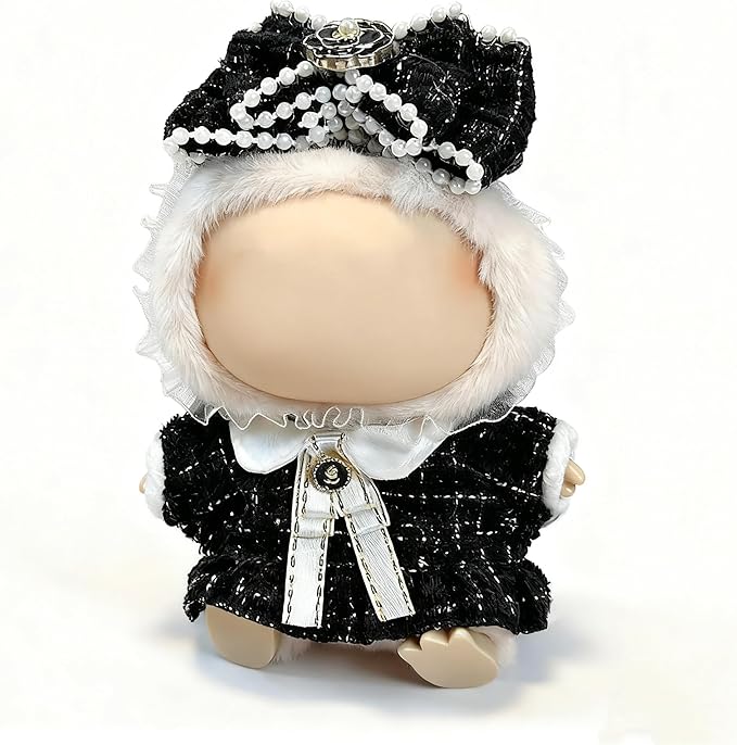 17cm Doll Clothes Set Luxurious Chic Fashion Ensemble with Stylish Accessories for Adorable 17cm Dolls Soft Fabric Dress-Up Sets with Playful Designs, Easy to Wear (Doll Not Included)