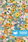 MOMIBOOK 1000 Piece Puzzle for Adults Jigsaw Puzzles of Drifting Flowers Butterfly Shadows, Painting Image Difficult Challenging Hard Impossible Puzzle Unique Funny Party Christmas Birthday Gifts