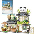 Creative Brick Box Street View-Cute Panda Mini Building Toy Animals Interactive for Kids, Simulation Architecture Toy for Girls and Boys Ages 6+ - Gift Easter, Birthday, Christmas (860 PCS)