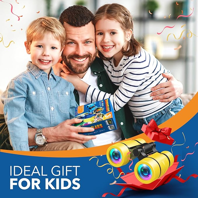 Toys for 3-7 Year Old Girl Boy: LET'S GO! Bird Watching Binoculars for Kids Ages 3 4 5 6 7 Year Old Girls Boys Outside Learning Toy for Kid Christmas Preschool Gift Toddler Binoculars Toy Stuffers