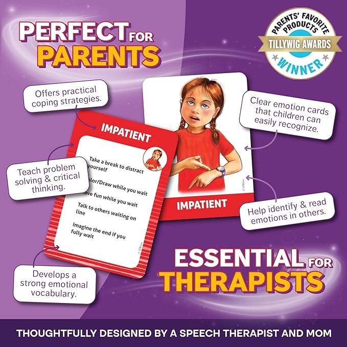 Exploding Emotions Flashcards and Game: 2 in 1, Hilarious Family Fun, Social Emotional Learning, Feeling Cards for Kids, Teaches Social Skills, Autism