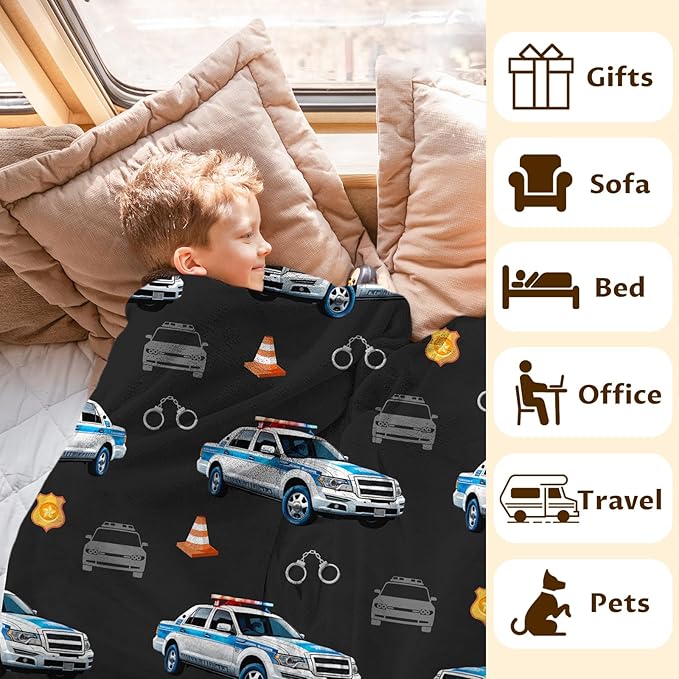 Throw Blankets for Boys Men Kids Cool Car Blanket Gift, 60x80 Inches Cozy Soft Throw for Sofa Couch Bed Car Office