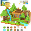 Magnetic Blocks - 100PCS Build Mine Magworld Forest Cottage Set, Kids Building Toys for Boys Girls Age 3-5 4-8 5-7, Construction Craft Sensory Toys Birthday Gifts for 3+ Years Old