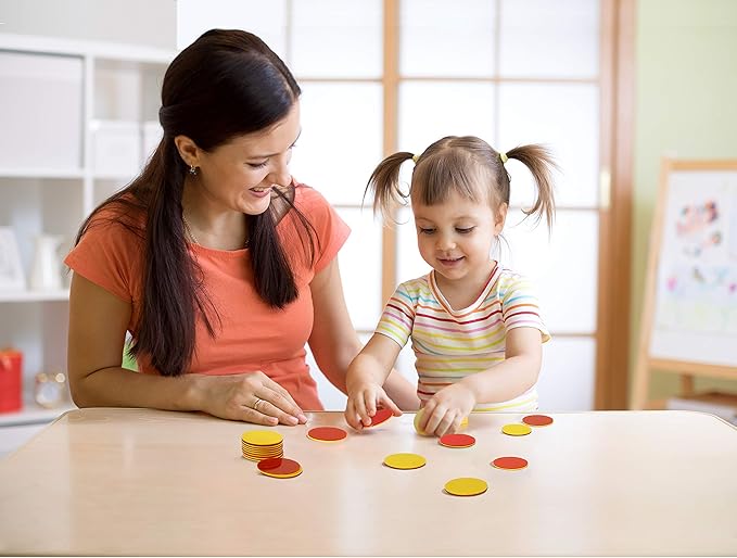 Plastic Two-Color Counter,Red/Yellow,Educational Equipment, Math Classroom Supplies, let Children Learn Mathematics Better(Pack of 200)