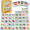 gisgfim 50 Pairs Juego de Memoria de Banderas del Mundo en español para niños y adultos Flags of the World Memory Matching Games in Spanish Educational Matching Game Fun Fast Memory Game Gift Learning