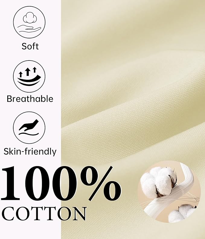 CF Womens 100% Cotton Pajamas Set Button Down Pjs Sets Short Sleeve Top & Long Pants Sleepwear Comfy Loungewear with Pockets