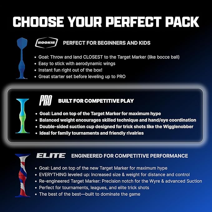 Popdarts PRO Pack Game Set (Party) - Indoor, Outdoor Suction Cup Throwing Game - Competition with a POP