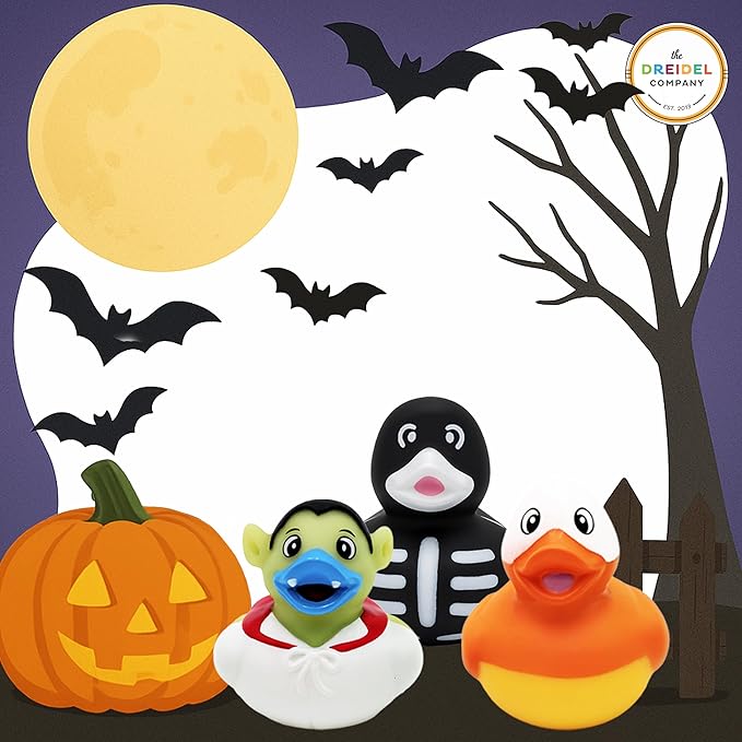 Halloween Rubber Duck Toy Duckies for Kids, Fun Bath Birthday Gifts Baby Showers Summer Beach and Pool Activity, 2" (400-Pack)