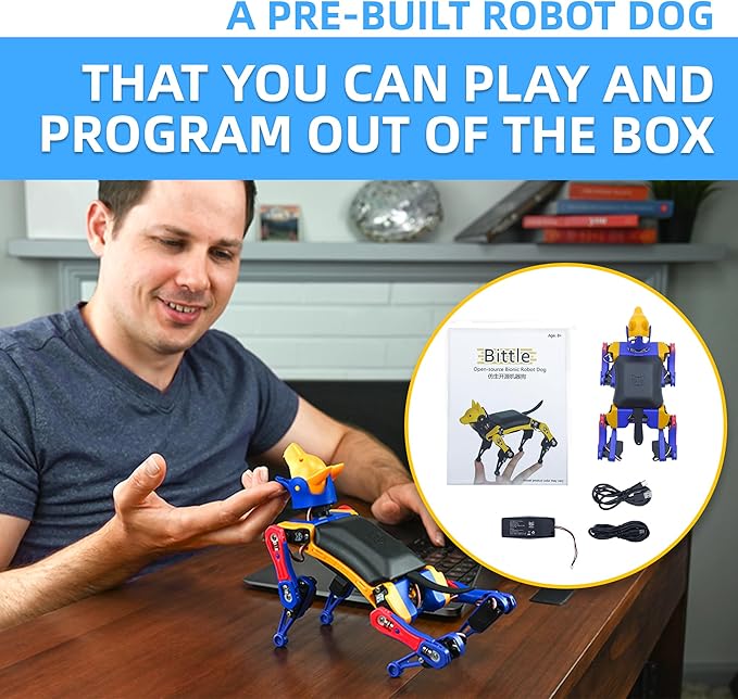 Petoi Robot Dog Bittle X V2 (Pre-Assembled) | Robotics Kit | Coding Smart Robot Kit, Voice Control, Programmable Quadruped Robot, Open Source, STEM & Robotics Education