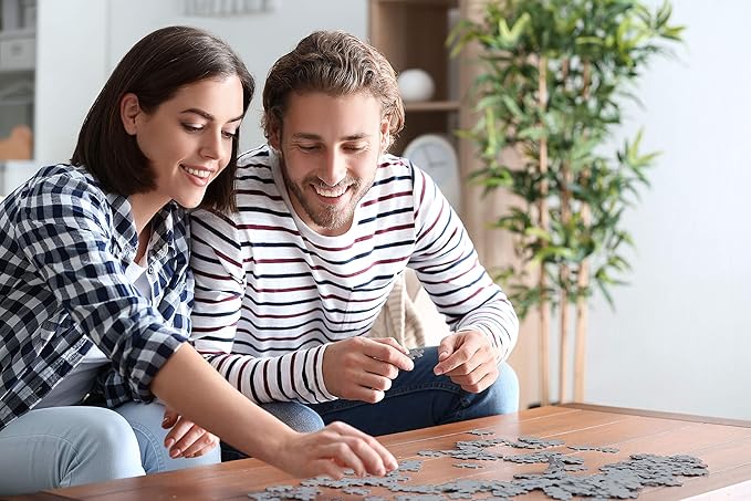 500 Piece Puzzle for Adults Hygge Collection Stay at Home Rhi James 24x18 Jigsaw and Candle by KI Puzzles