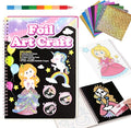 3 otters Foil Art Fun, Princess Arts and Crafts for Kids DIY Creative Travel Toy Birthday Gifts for Girls 4 5 6 7 8