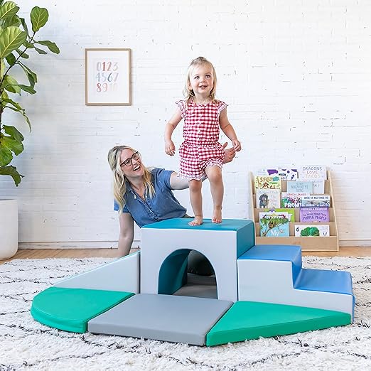 ECR4Kids SoftZone Lincoln Tunnel Climber, Toddler Playset, Contemporary