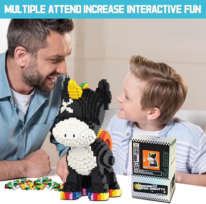 Black Unicorn Animal Micro Building Blocks Set Black Donkey Model Gift for Adults and Kids 4500 Pieces