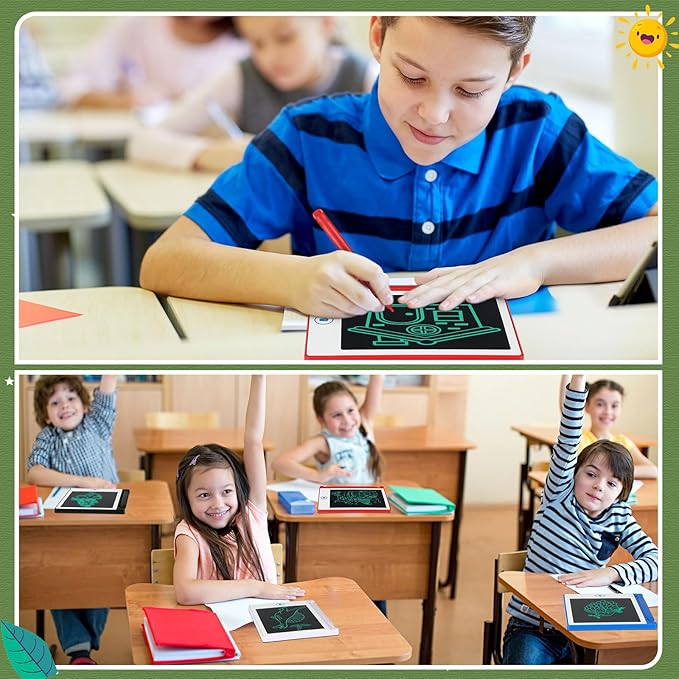 Zhehao 24 Pieces LCD Writing Tablet Bulk Kids Mini Drawing Pad 4.5 Inch Electronic Doodle Board Kids Party Favor Classroom Gift(White)