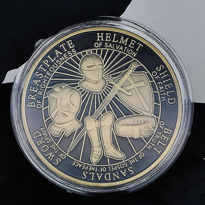 Armor of God Challenge Coin - Ephesians 6:11 Inspirational Gift for Spiritual Protection & Faith