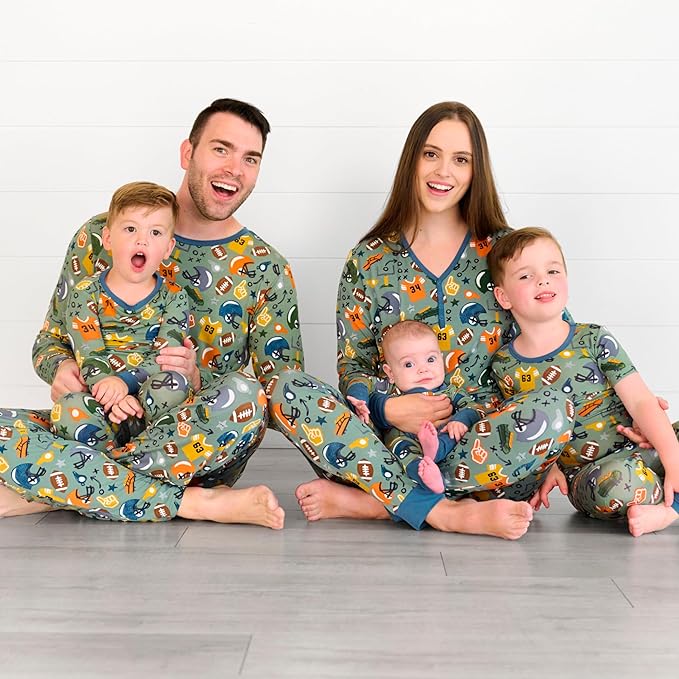 Little Sleepies Two-Piece Pajama Set for Boys & Girls, Soft Viscose from Bamboo Toddler Pajamas for Kids, Family Matching PJs