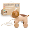 Little Big Friends Dog Pull Toy for Toddlers | Soft Baby Walking Toy with Adjustable Cord | Easy-to-Clean Push & Pull Toy | Adrien The Dog