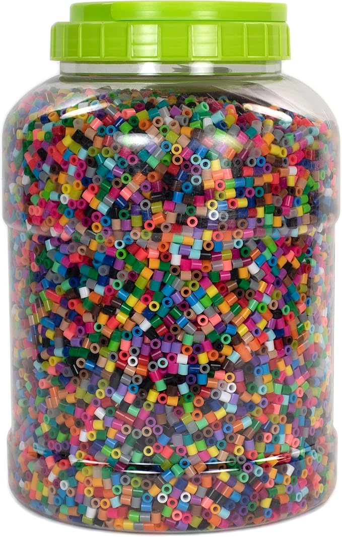 Perler Fuse Bead Craft Kit with Ironing Paper, Storage Container, and Instructions, Multicolor 32002 Piece, Small