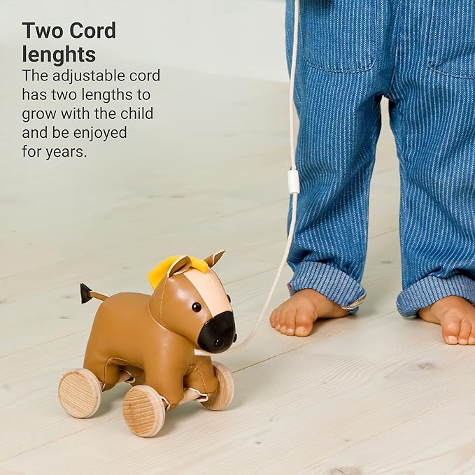Little Big Friends Horse Pull Toy for Toddlers | Soft Walking Toy with Adjustable Cord | Developmental Play | Charles The Horse