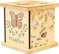 Wooden Piggy Bank for Kids and Adults, Personalized Gift Handmade in USA by BloomOwl, Custom Piggy Bank, Personalized Banks for Kids, Gifts for Baby Boys and Girls (Butterfly)