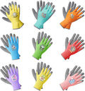 COOLJOB 36 Pairs Kids Gardening Gloves for Little Kid Age 6-8, Toddler Boys Girls Grippy Rubber Coated Children Work Gloves, Assorted Colors, Medium