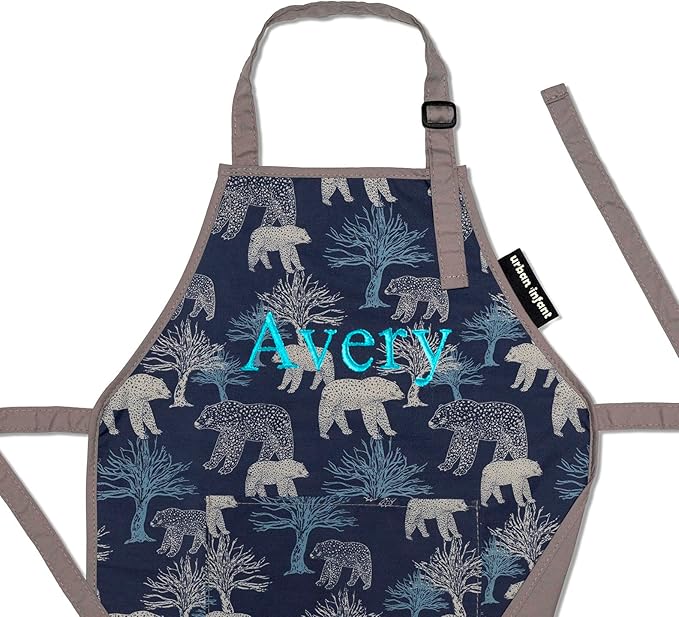 Urban Infant Little Helper Kids Apron - Children's Cooking Art Gardening - Great Gift for Toddler Boys and Girls