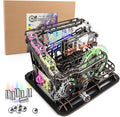 3D Wooden Puzzle Marble Run with LED Lights, Wooden Model Building Kits for Adults, Wood Mechanical Puzzle Building Set, Office Desk Decor Gift for Men Adults (312 PCS)