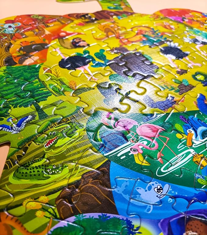 GAYISIC Puzzles for Kids Ages 8-10, 96 Pieces Koala and 200 Pieces Elephant Jigsaw Puzzles Unique Irregular Pieces Gift for 4 6 8 10 Years Old Boys and Girl Birthday
