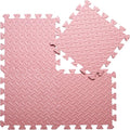 Coolcandy Solid Colored Foam Play Mat, 12"*12" Each Mat丨Non-Toxic Soft Baby Play Mat, 0.4" Thickened Square Interlocking Floor Mats - Toddler Playmat for Playing, Exercise(Loli Pink/16 Tiles)