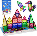Mini Magnetic Tiles with Iron Box, 18PCS Travel Size Magnet Building Blocks Toy Set, Protable Construction Block Toys Educational Learning Sensory Toys for 3+ Year Old Boys Girls Birthday Gift