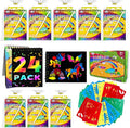 Decojoy Party Favors for Kids 4-8, Scratch Art Birthday Return Gifts, Bulk Rainbow Scratch Paper Notebook 24 Sets Supplies, Cool Craft Kit Goodie Bags Stuffers for Girls Boys School Classroom