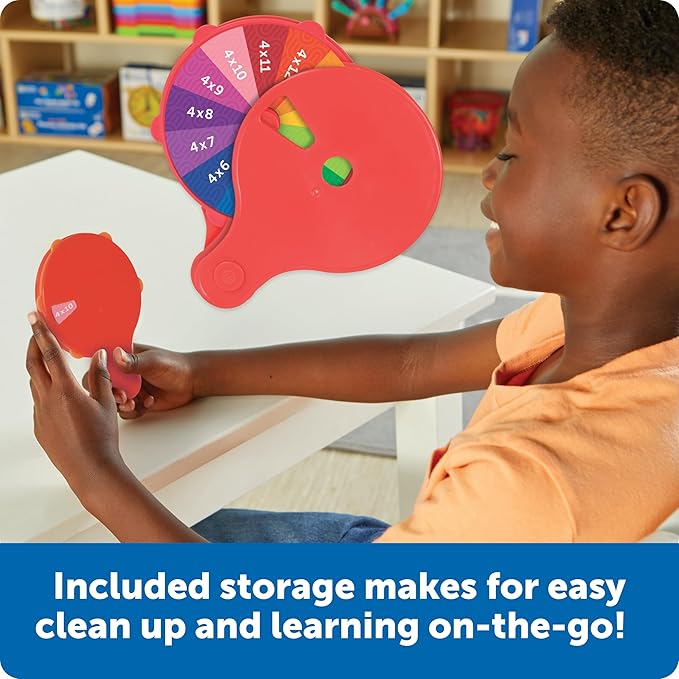 Learning Resources Skill Builders! Multiplication Quiz Wheel Math Fidget Toy Ages 6 and Up