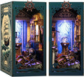 Book Nook Kit - DIY Miniature Dolls House Kit with Furniture and LED Light, 3D Puzzle Wooden Art Bookends, Model Kits for for Adults and Teens (Deep Sea Secret Shadow)