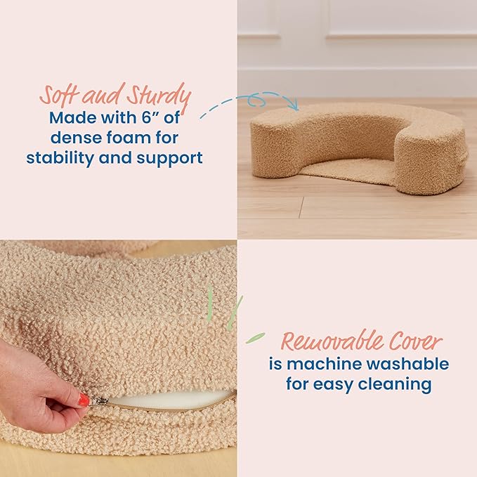 ECR4Kids SoftZone Sit-Up Support Ring, Baby Essentials, Sand