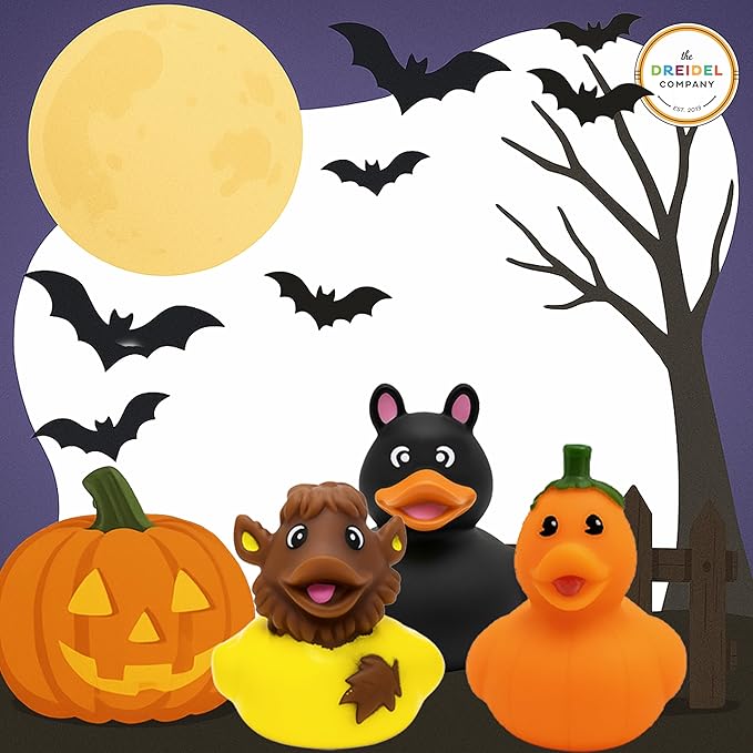 Halloween Rubber Duck Toy Duckies for Kids, Fun Bath Birthday Gifts Baby Showers Summer Beach and Pool Activity, 2" (100-Pack)