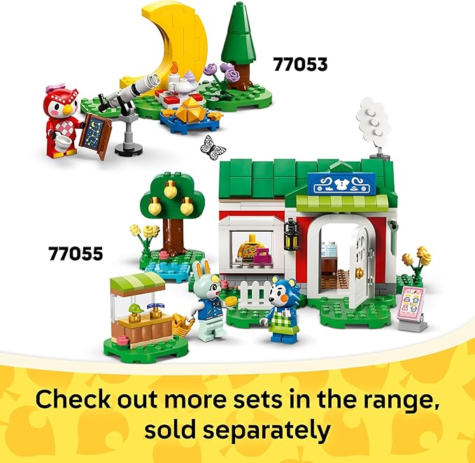 LEGO Animal Crossing Leif's Caravan & Garden Shop Building Toy - Gift for Birthdays - Animal Crossing Toy Figure and Playset for Kids, Girls and Boys, Ages 7+ - 77054