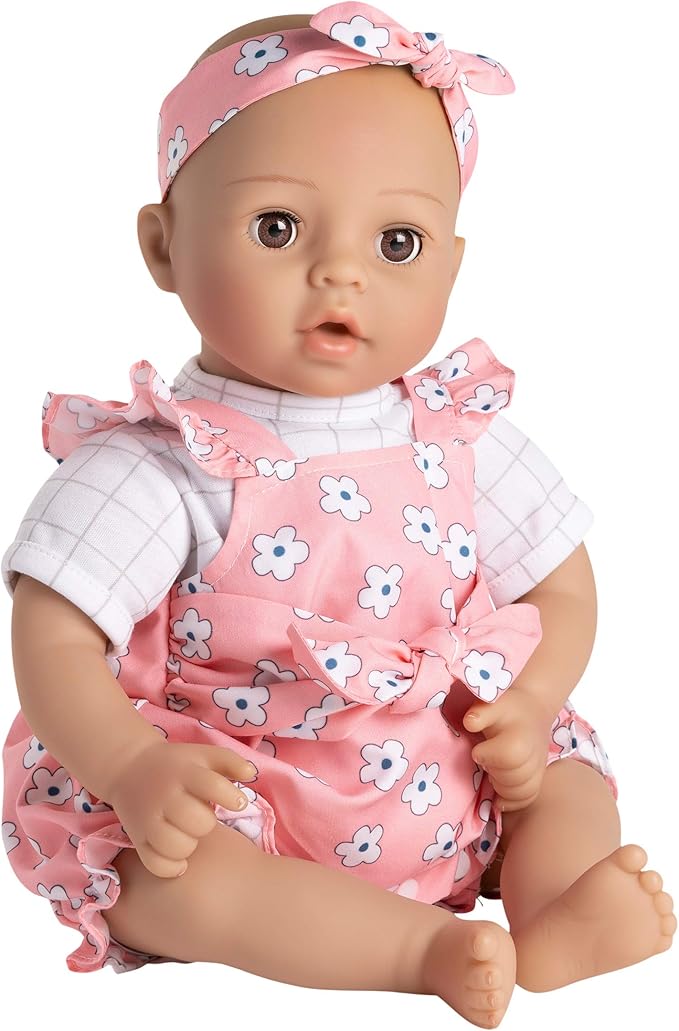 ADORA Wrapped in Love Babies, 6-Piece Set Baby Doll with Voice Recorder Feature, Includes, Removable Outfit, Headband, Romper, Pacifier and Diaper, Birthday Gift for Ages 3+ - Darling