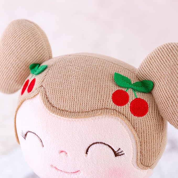 Gloveleya Baby Doll Girl Gifts Plush Toys Soft Dolls Baby Gifts Cherry Girl Red 14 Inches with Gift Box New…