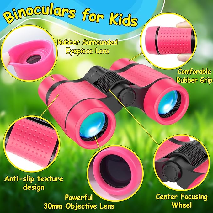 ESSENSON Binoculars for Kids Toys Gifts for Age 3-12 Years Old Boys Girls Kids Telescope Outdoor Toys for Sports and Outside Play, Bird Watching, Birthday Presents